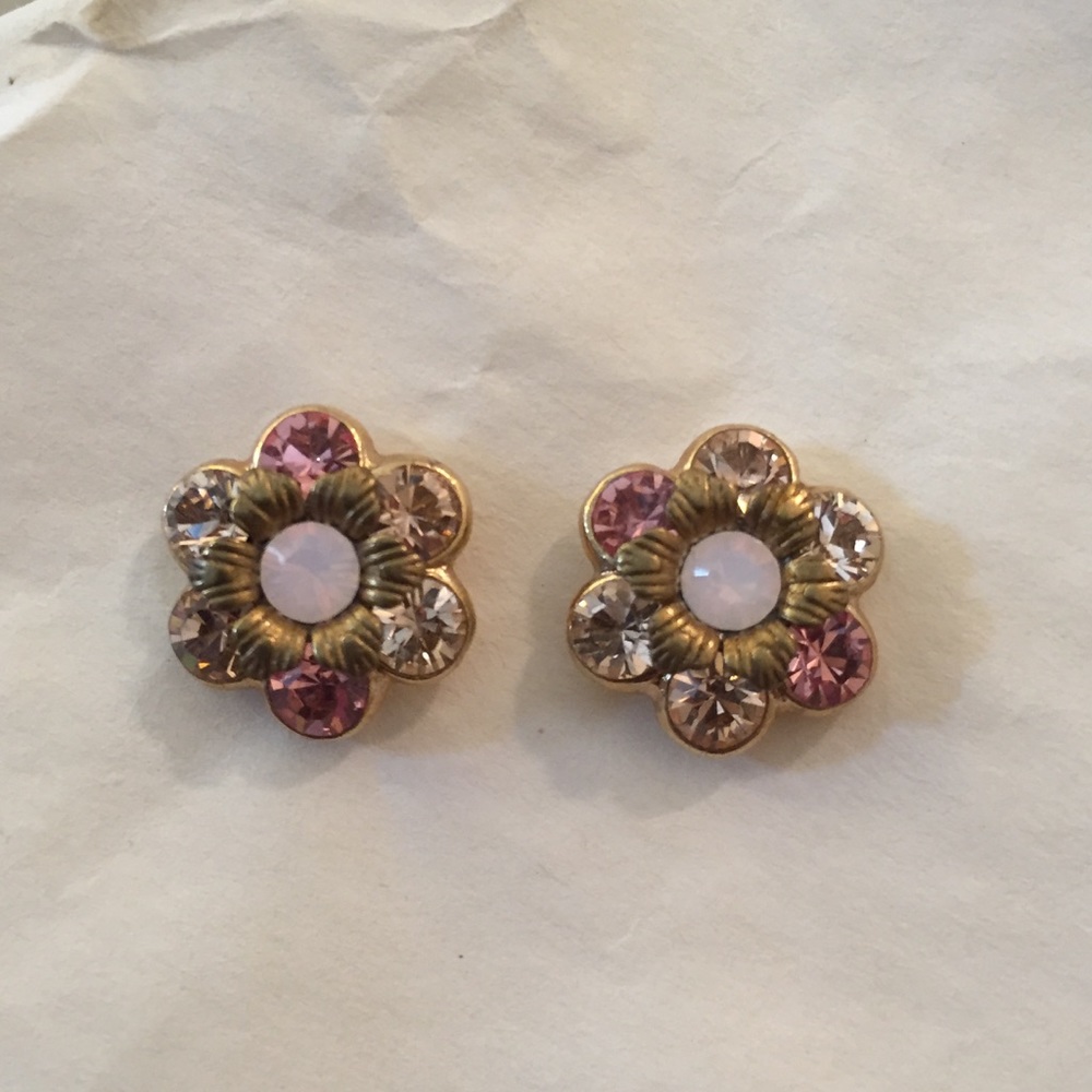 Original Michal Negrin flower stud earrings
